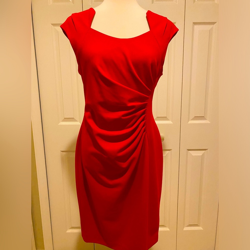 Red Calvin Klein Dress Size 10